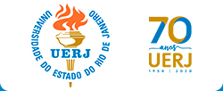 Logo da UERJ com o logo dos 70 anos da UERJ